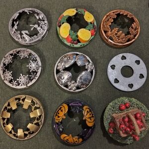 Like-New Seasonal Candle Decorative Toppers 9ct